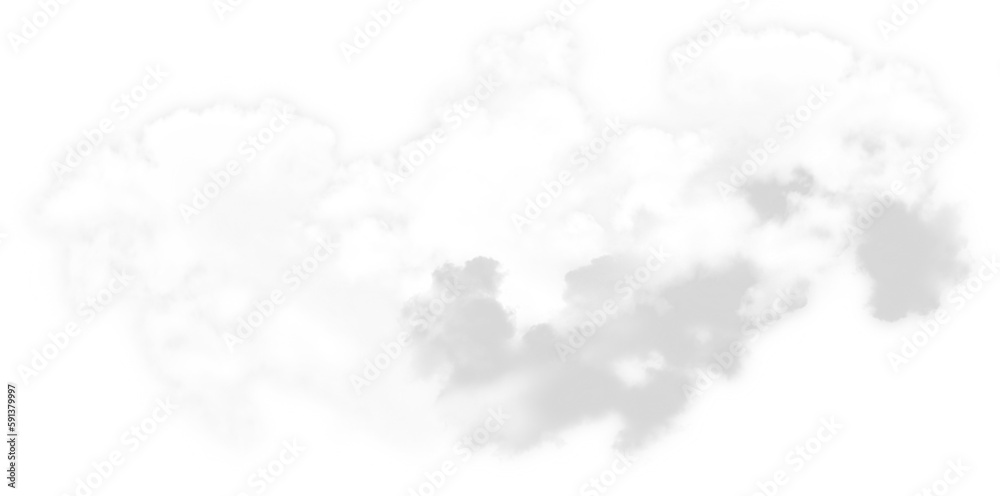 Canvas Prints wisps of fluffy white cloud, transparent graphic element for design decoration