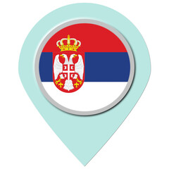 Serbia Location Pin