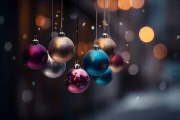 Fototapeta na wymiar Christmas Balls for Advertisings, Promotions, Presentations and many more, made with generative AI