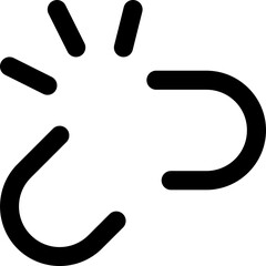 link broken simple icon illustration in line style and use for user interface, web, software and many others with PNG and pixel perfect shape