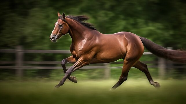 Thoroughbred horses in motion