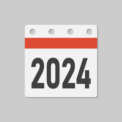 Vector icon calendar year 2024, icon of the year