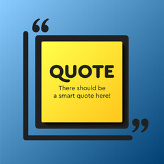 Quote frame blank, text quote boxes, message