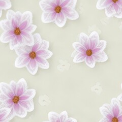 Fototapeta na wymiar Flowers, seamless texture for fabric, wallpaper. Created by a stable diffusion neural network.