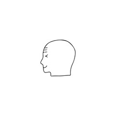 vector illustration of a doodle head
