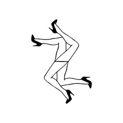 vector illustration of a woman's leg using a high heel