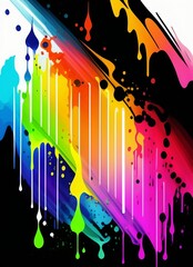 graffiti background dripping paint, spray paint, many colors watercolor panting, colorful texture concept generative ai
