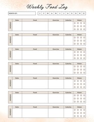 Minimalist planner pages templates. Printable Life & Business Planner Set. Life and business planner. Printable Page weekly food log planner