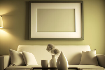 Empty picture frame for sales promotion and online stores, made with generative AI