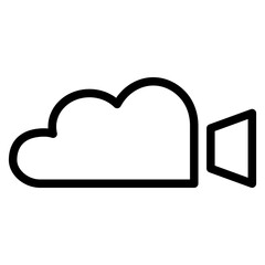 Video streaming icon line style.