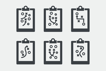 Sport tactical board design icon vector flat illustration