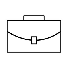 Portofolio business people icons with black outline style. briefcase, bag, finance, baggage, diplomat, concept, commerce. Vector Illustration