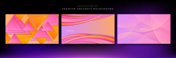 Geometric pink shapes abstract modern technology background design. Vector abstract graphic presentation design banner pattern wallpaper background web template.