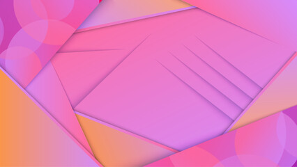 Vector pink abstract geometric shapes background