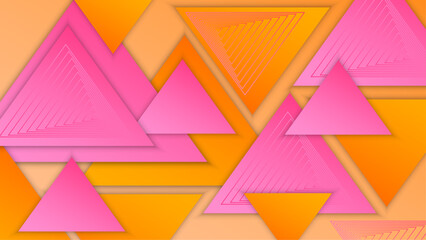 Vector pink gradient dynamic abstract lines background