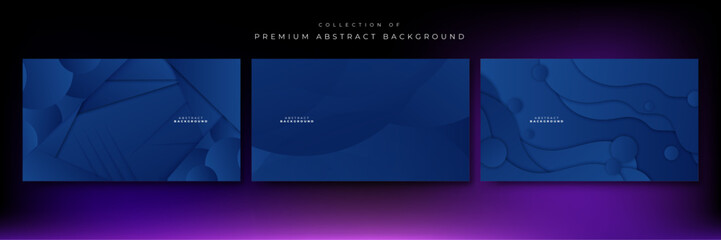 Vector blue abstract geometric shapes background