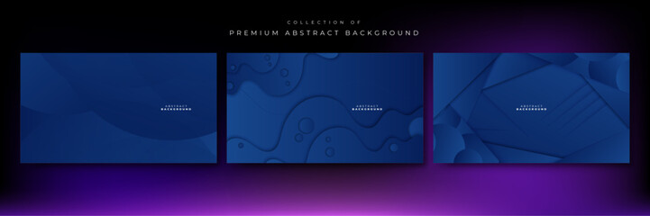 Vector blue gradient dynamic abstract lines background