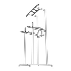 Pull up bar. Upper body workout, bodybuilding exercise.