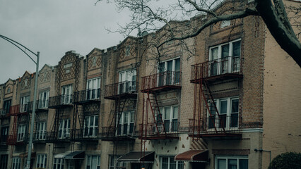 NYC Apartment Building with Fire escapes