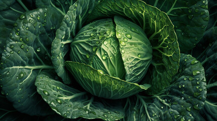 Fototapeta premium Cucina. Ingredienti. Cavolo. Ai generated.