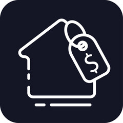 Rent business people icons with black filled outline style. web, thin, contract, commercial, bedroom, realtor, garage. Vector Illustration