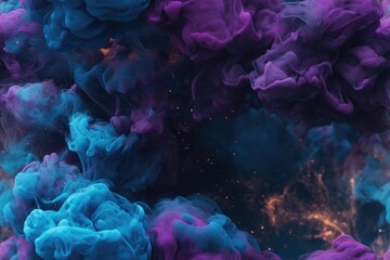 Purple and Blue Exploding Clouds of Color Underwater Oil Colors Seamless Repeating Repeatable Texture Pattern Tiled Tessellation Background Image
