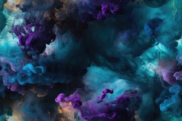 Purple and Blue Exploding Clouds of Color Underwater Oil Colors Seamless Repeating Repeatable Texture Pattern Tiled Tessellation Background Image