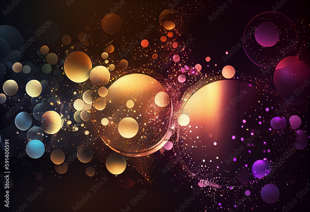 Poster abstract  background with rays. Generative AI technology.	