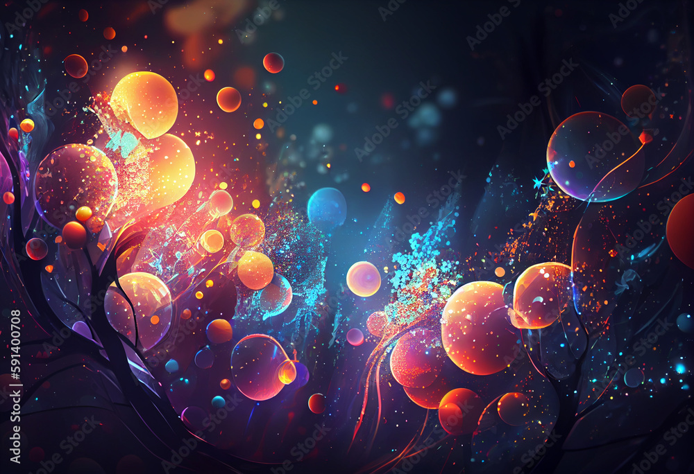 Fototapete abstract background with rays. generative ai technology.