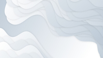 Abstract white grey gray geometric wave background