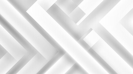 Obraz premium Modern white grey gray geometric shapes 3d abstract technology background. Vector abstract graphic design banner pattern presentation background web template.