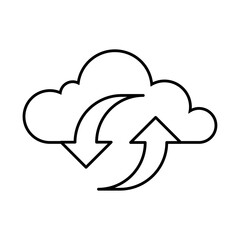 Data data management icons with black outline style. symbol, line, computer, technology, set, icon, analytics. Vector Illustration