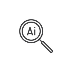 Smart search line icon