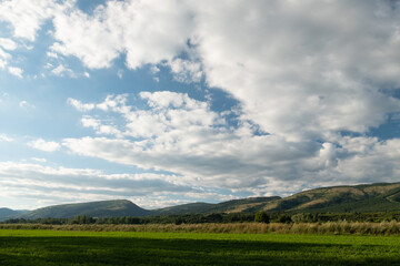 Fototapeta premium landscape with mountains and clouds