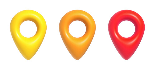 3d location maker. Locator mark of map. Icon sign. Realistic Location map pin gps pointer markers. 3d render, illustration