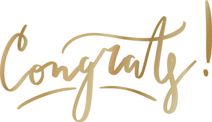 Congrats lettering. Handwritten modern calligraphy, brush painted letters. Inspirational text, vector illustration.