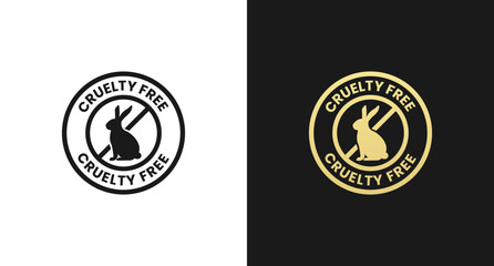 Cruelty Free Logo or Cruelty Free Label Vector Isolated in Flat Style. Best Cruelty Free Logo vector for packaging design element. Simple Cruelty Free Label for Product packaging Design Element.