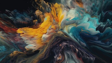 Abstract oil painted background. Gradient mix oil paint. Texture paint. generative ai