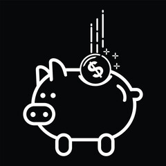 illustration of a coin in a bank