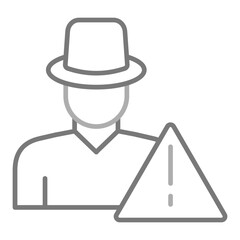 Outsider Greyscale Line Icon