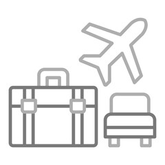 Vacation Greyscale Line Icon