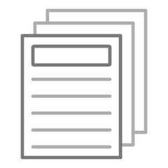 Document Greyscale Line Icon