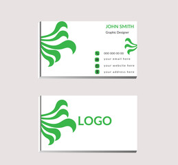 Eco friendly business card template design.