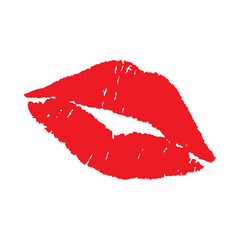 Woman lips vector icon. kiss illustration sign. love symbol. romance logo.