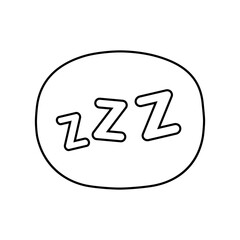 Zzz icon vector. Sleeping illustration sign. relax symbol or logo.