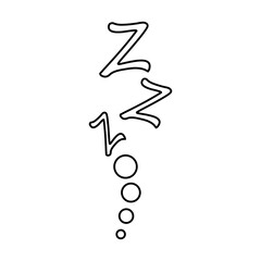 Zzz icon vector. Sleeping illustration sign. relax symbol or logo.
