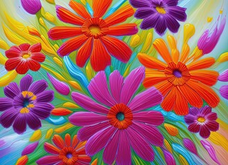 Fototapeta na wymiar Flowers. Created by a stable diffusion neural network.