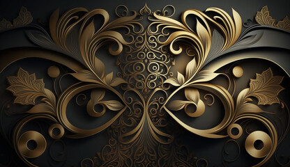 Elegant and sophisticated vector background with intricate patterns and designs, 3d rendering. Generative AI