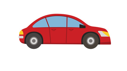 Fototapeta na wymiar Concept Car. This is a flat vector cartoon concept illustration of a grey car on a white background, commonly used in web design. Vector illustration.