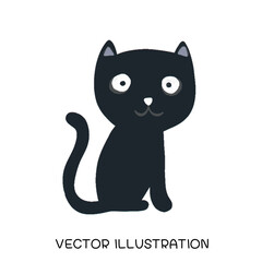 vector-cat-halloween-on-white-background